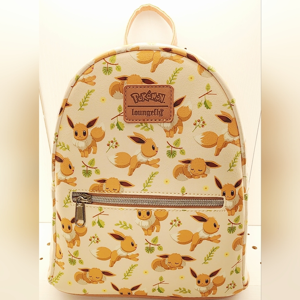 Loungefly Pokemon Evee All Over Print Poses Backpack New With Tags!